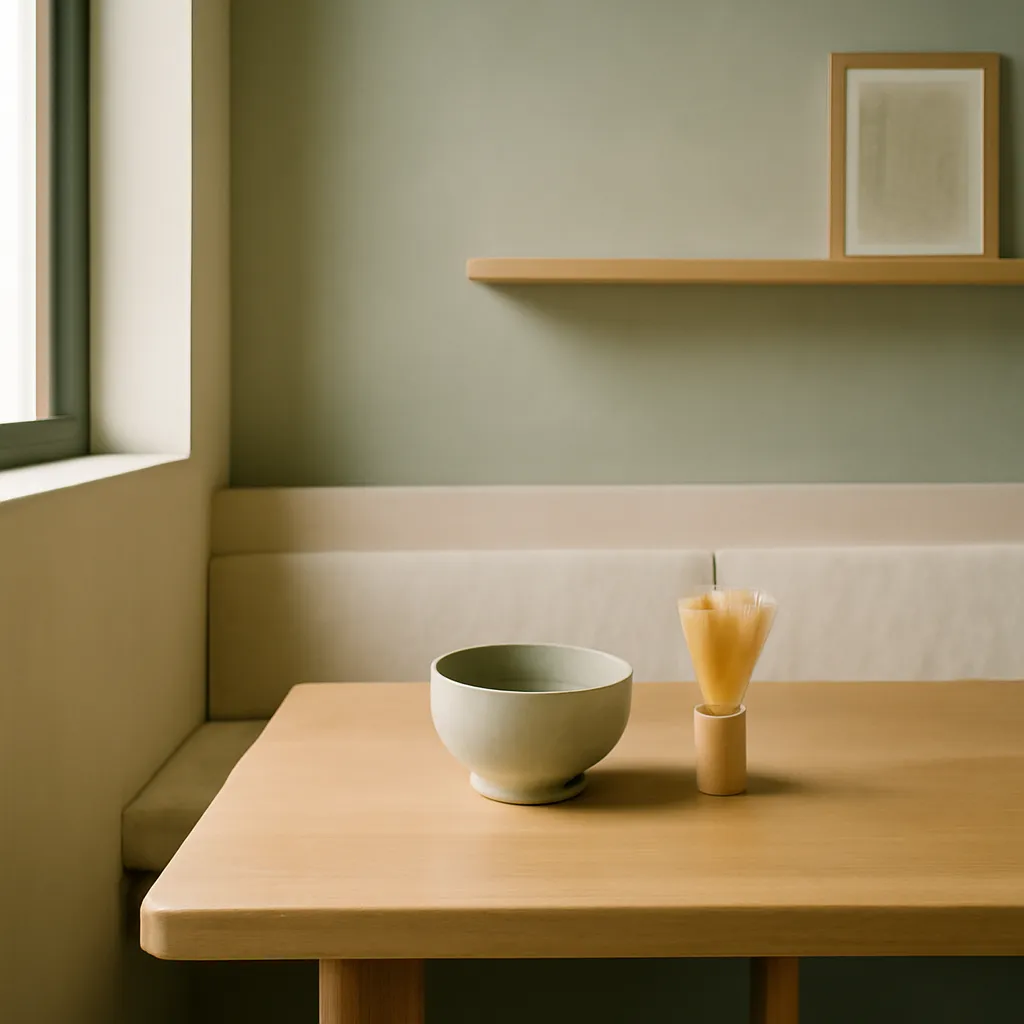 A cozy café table set for a relaxed visit